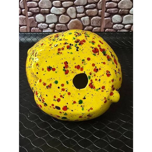 Unique Yellow Speckled Handmade Piggy Bank - Picture 6 of 8